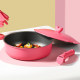 Carrot titanium non-stick deep wok home cooking pot