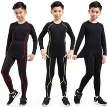 Children Sports Tight Clothing Suit Men Running Training Fitness Clothing Speed Dry Jersey Basketball Soccer Jersey Training Suit