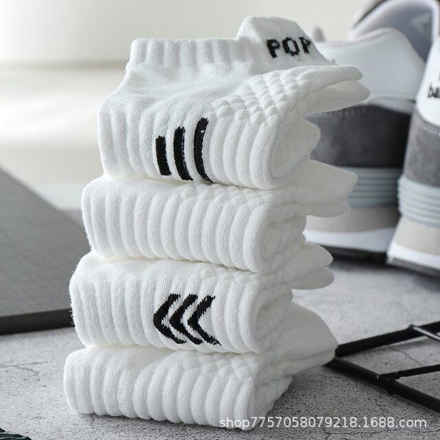 ຖົງຕີນສີຂາວຂອງຜູ້ຊາຍ socks ກິລາພາກຮຽນ spring ແລະ summer