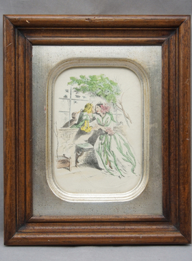 西洋收藏画 意大利实木画框限量版印刷画 家居装饰摆件欧式挂画