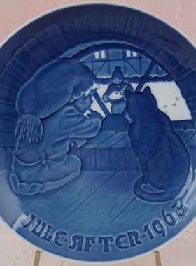 丹麦蓝色圣诞节生日装饰摆件