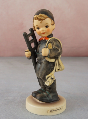 西洋收藏品 德国手工制作陶瓷喜姆娃娃人偶 欧式装饰可爱中古摆件