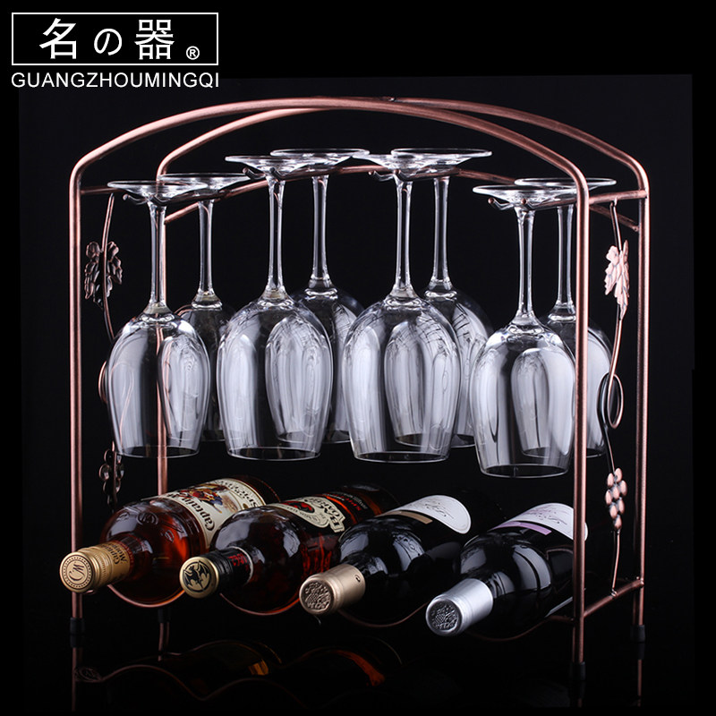红酒杯架倒挂酒架家用不锈钢创意高脚杯架葡萄酒杯架酒欧式摆件_虎窝淘