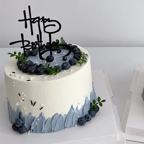 英文字母happy birthday亚克力蛋糕装饰插旗生日快乐甜品台插件 - 图1
