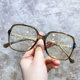 防蓝光辐射电脑眼睛框架男潮可配度数圆脸网红大框平光眼镜女护眼