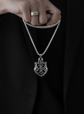 原创钛钢男生吊坠流行百搭项链