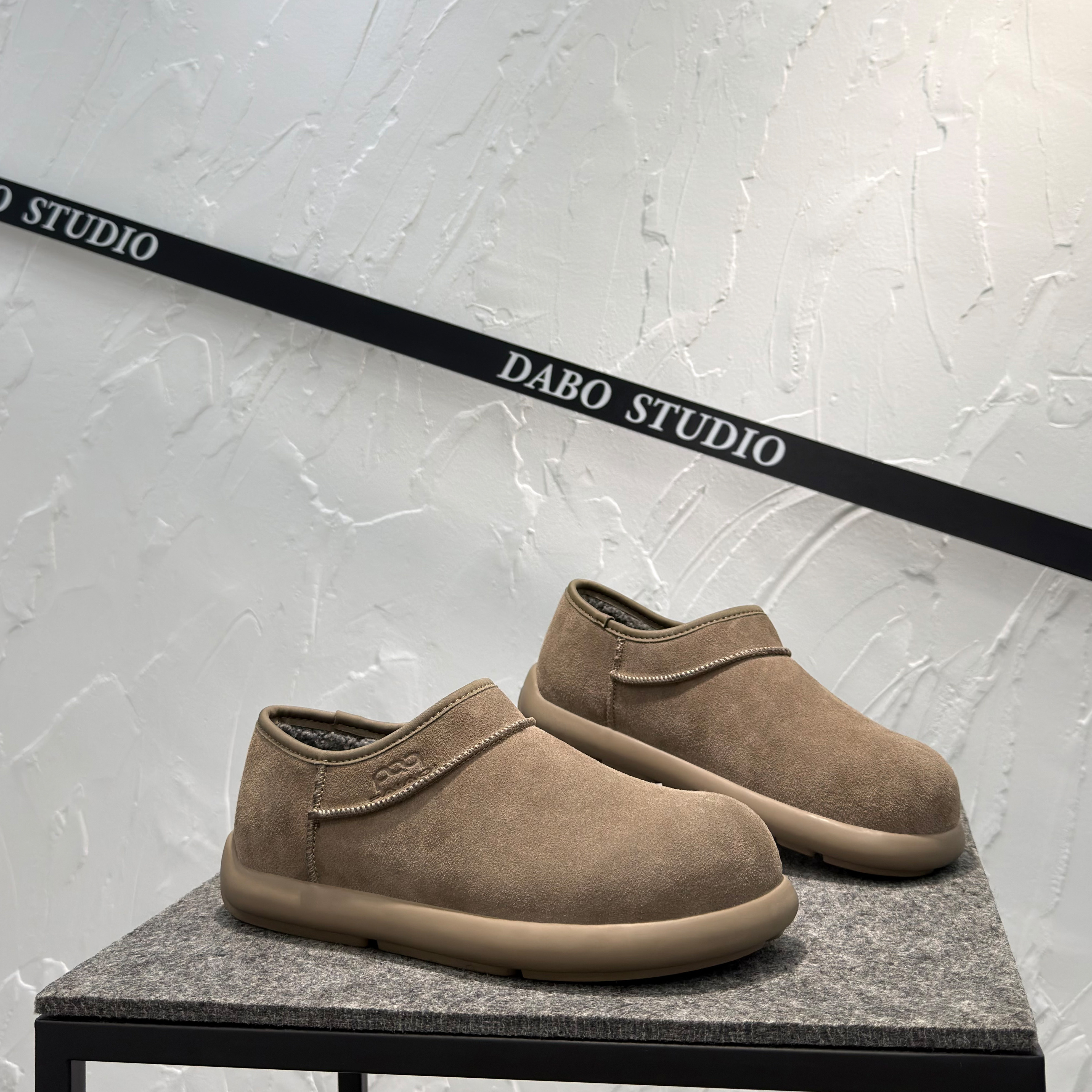 男款勃肯鞋真皮一脚蹬懒人鞋百搭潮软底大头鞋加绒保暖低帮休闲鞋,淘宝优惠券,粉丝福利购,淘宝优惠卷