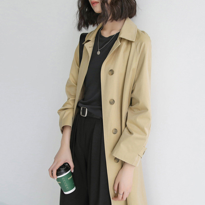 中长款春秋2020新款小个子韩版风衣 泛爱众风衣