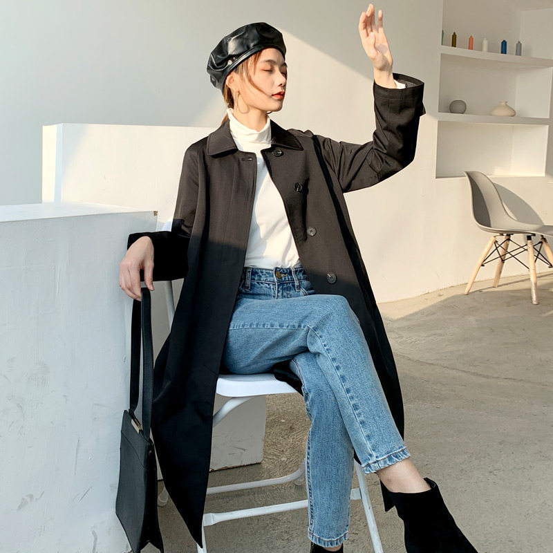 中长款春秋2020新款小个子韩版风衣 泛爱众风衣