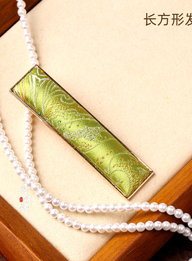 原创宋锦葫芦蝴蝶珍珠贝长款项链佛牌链子汉服新中式旗袍宋式美学