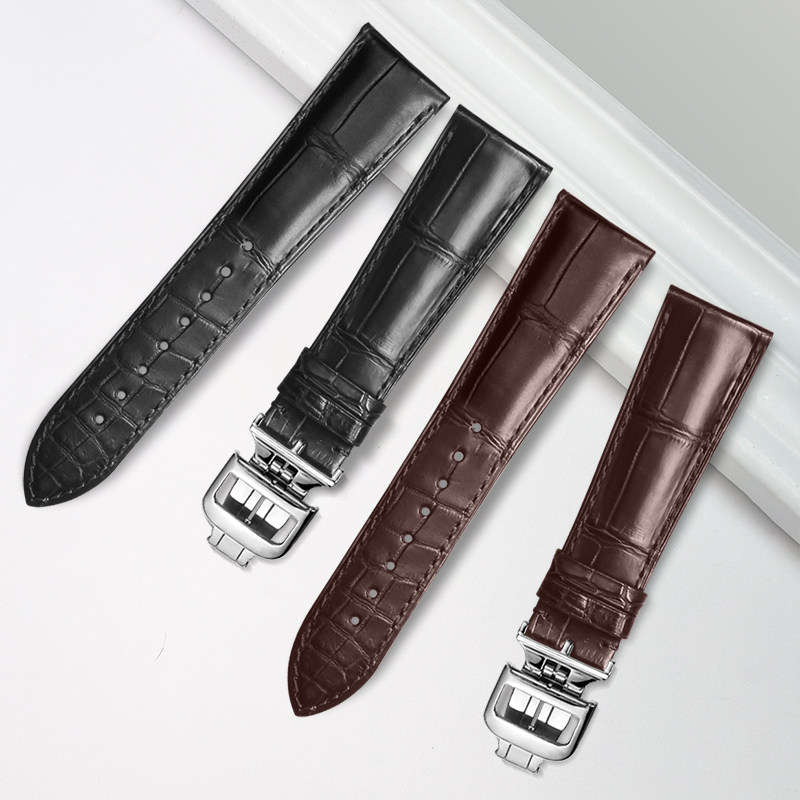 十瑞积家男鳄鱼皮女翻转约会手表带 十瑞配件