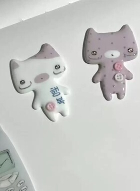 nah古早味萌萌小猫发夹ins可爱梦核感刘海夹少女心萌物发饰夹子