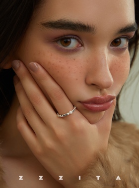 925纯银碎银子天然淡水珍珠戒指