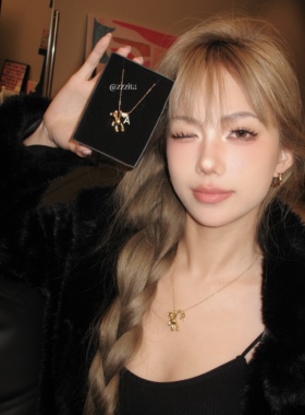 定制英文字母项链小众ins
