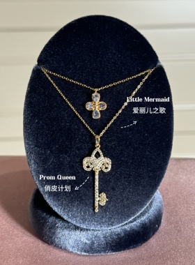 ZZZITA 爱丽儿之歌·Lil Mermaid～925银蓝色闪钻十字架项链百搭