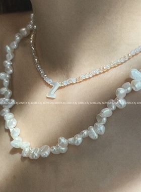 巴洛克天然淡水珍珠项链白贝