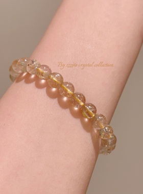 ZZZITA 收藏级天然金发晶手串财富石水晶