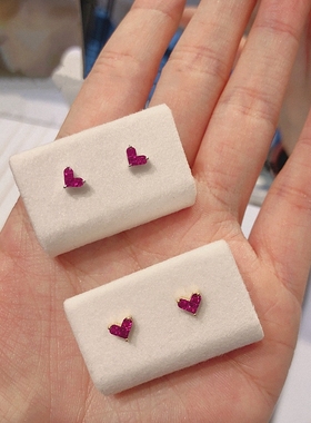 18k金红宝石爱心形神秘风项链