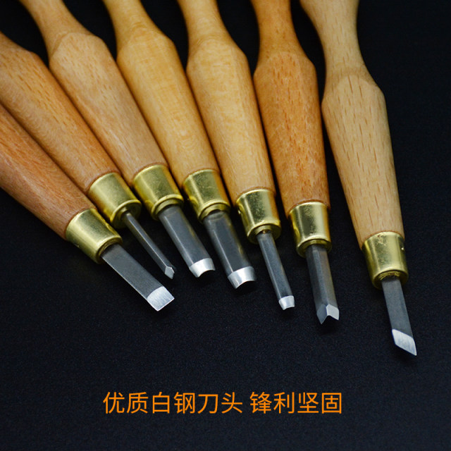 Woodpecker print single handmade sharp blade engraving knife