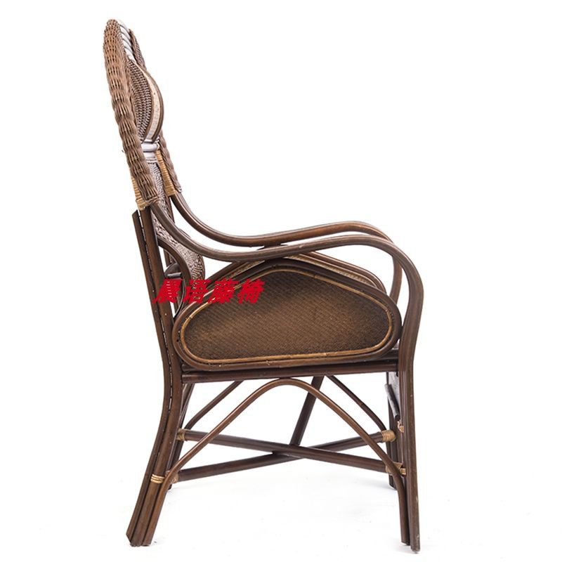真藤单人护腰藤椅老板椅家用老人阳台休闲高靠背椅子电脑藤编织椅,淘宝优惠券,粉丝福利购,淘宝优惠卷