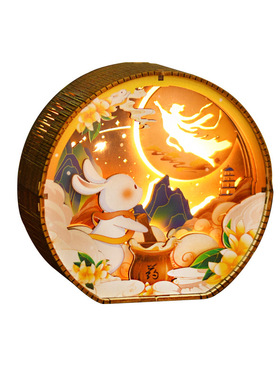 新年手工diy小夜灯木雕灯