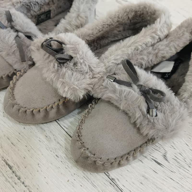 外贸加绒豆豆鞋保暖室内鞋平跟柔软大码女鞋Q6477 清仓款,淘宝优惠券,粉丝福利购,淘宝优惠卷