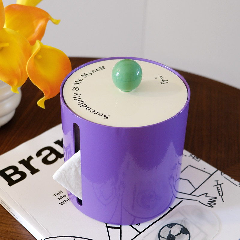 桌面创意卷纸筒 防尘复古铁艺空心卷纸收纳筒 家用客厅圆形纸巾盒,淘宝优惠券,粉丝福利购,淘宝优惠卷