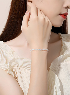 925银凤尾手链网红波光粼粼