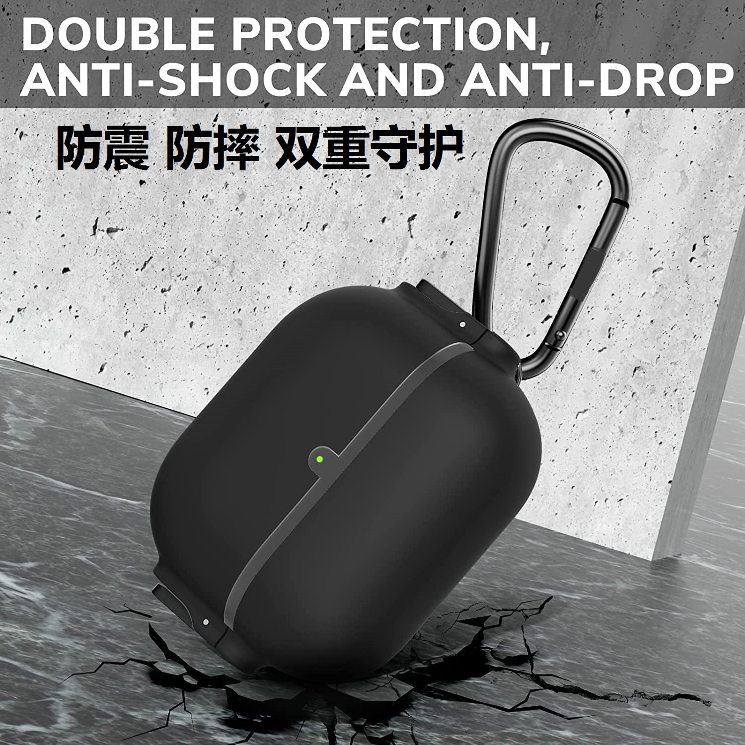 适用苹果AirPods pro2耳机保护壳双边弹射AirPodspro保护套AirPods3耳机包AirPods耳机套带防尘塞5代耳机壳-图2