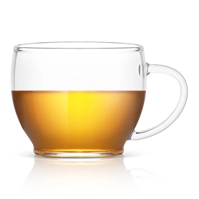 加厚耐热玻璃茶杯透明水杯纯手工吹制玻璃品茗杯泡茶杯咖啡牛奶杯 - 图0