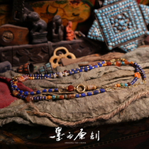 Ink white cosmic grade small rice grain green gold stone multi-treasure design Buddha pearl multi-treasure bracelet necklace