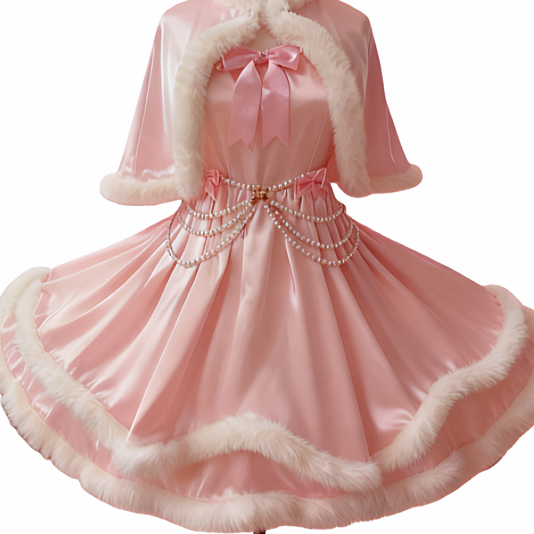 原创正品秋冬洛丽塔连衣裙jsk披肩优雅轻奢感甜美日常大摆礼服女 - 图2