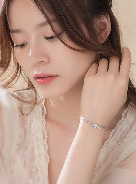 樱花手链女生纯银轻奢小众设计精