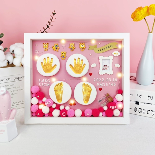 Детские отпечатки рук и ног, детская чернильная подушечка, сувенир ручной работы, отпечаток рук, фоторамка