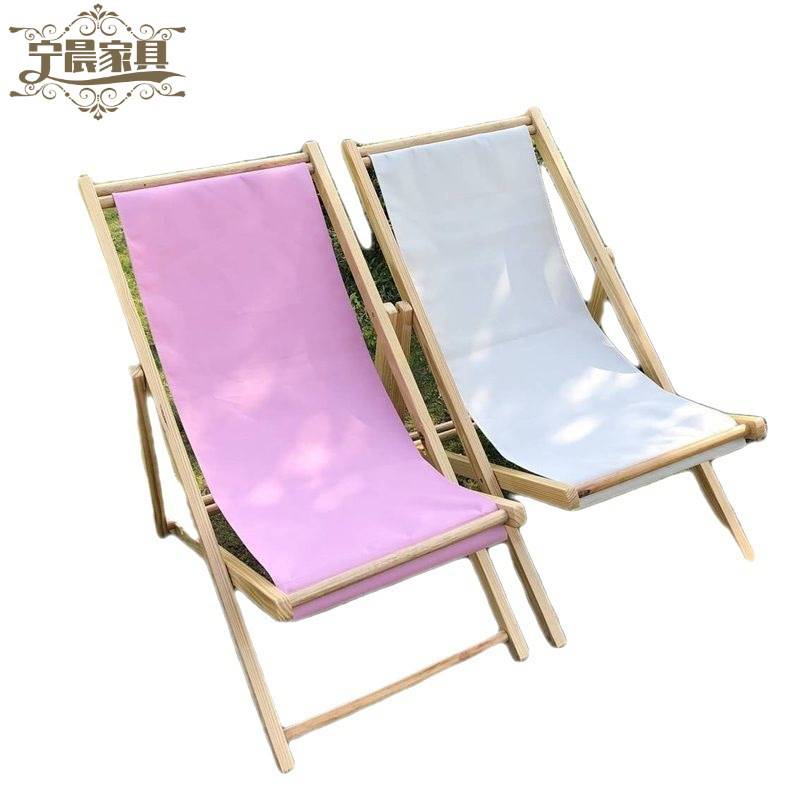 沙滩椅木质躺椅折叠椅帆布椅午休椅户外便携椅陪护椅懒人椅折叠-图2