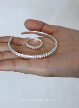 小众设计感开口戒指女简约百搭食指戒