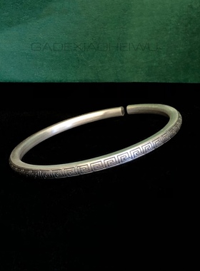 纯银手镯日常手镯999纯银999百搭