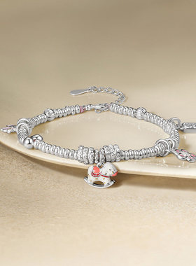 周六福S925银萌马手链本命年