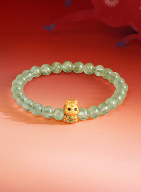 周六福5d硬金定价黄金手串女款黄金幸运马女士生肖手串生肖马系列