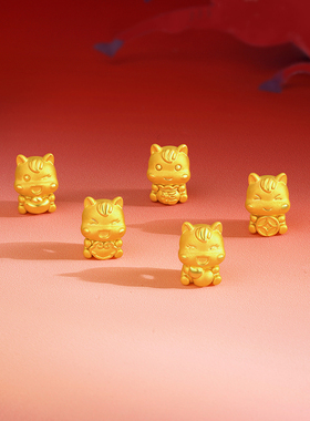 周六福5d硬金定价生肖转运珠黄金女款福马献宝黄金手串生肖马手绳