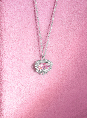 周六福S925银女爱心项链