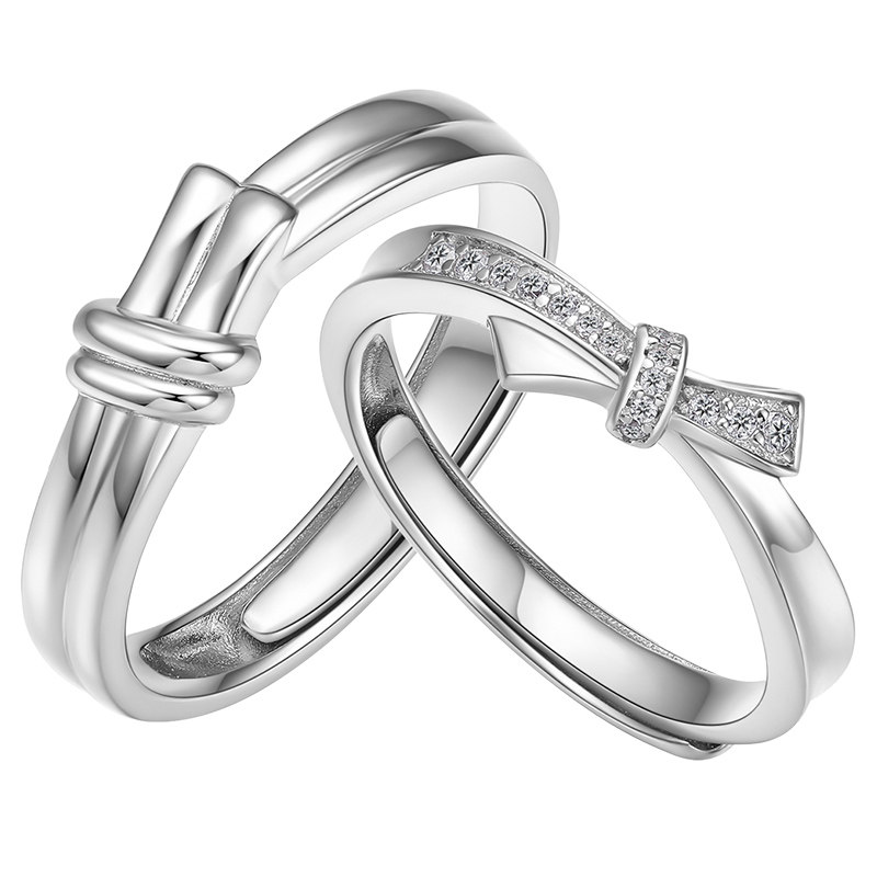 S925 silver couple ring open design