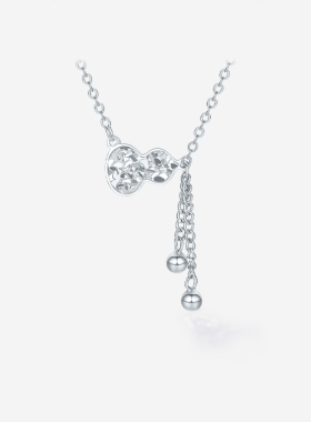 周六福流光葫芦项链女S925银链坠