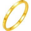 Saturday blessing 3d hard gold ring car flower shiny surface plain ring