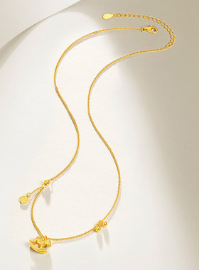 周六福S925银生肖马项链本命年