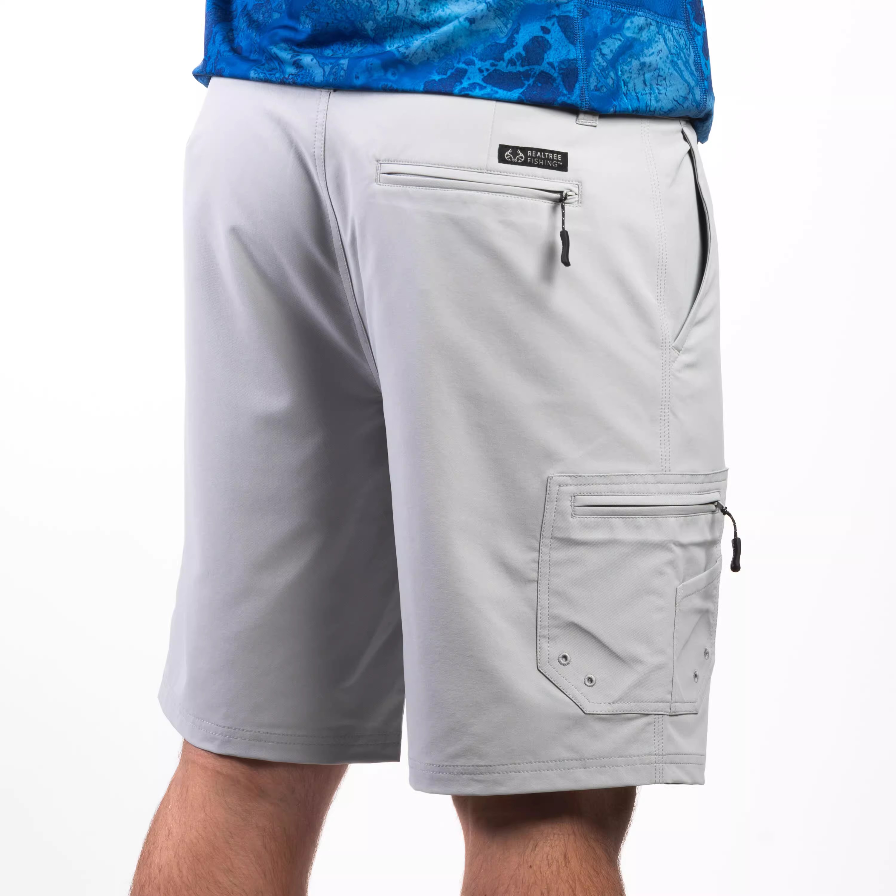 美国Realtree短裤弹性夏季户外钓鱼冲浪沙滩戏水速干健身超大码男-图1