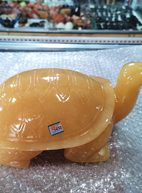 米黄玉乌龟石龟摆件庭院办公室