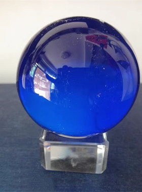 水晶球摆件红黄蓝绿白粉紫琉璃水晶球卧室书房办公室桌面吉祥装饰