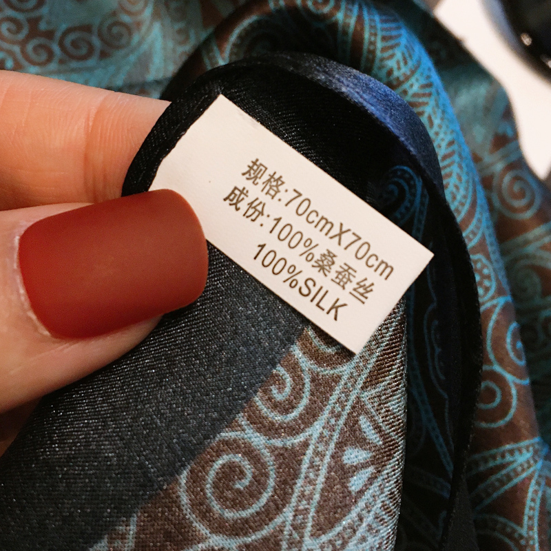 腰果花复古春秋蚕丝装饰新款丝巾 芊灵服饰围巾/丝巾/披肩