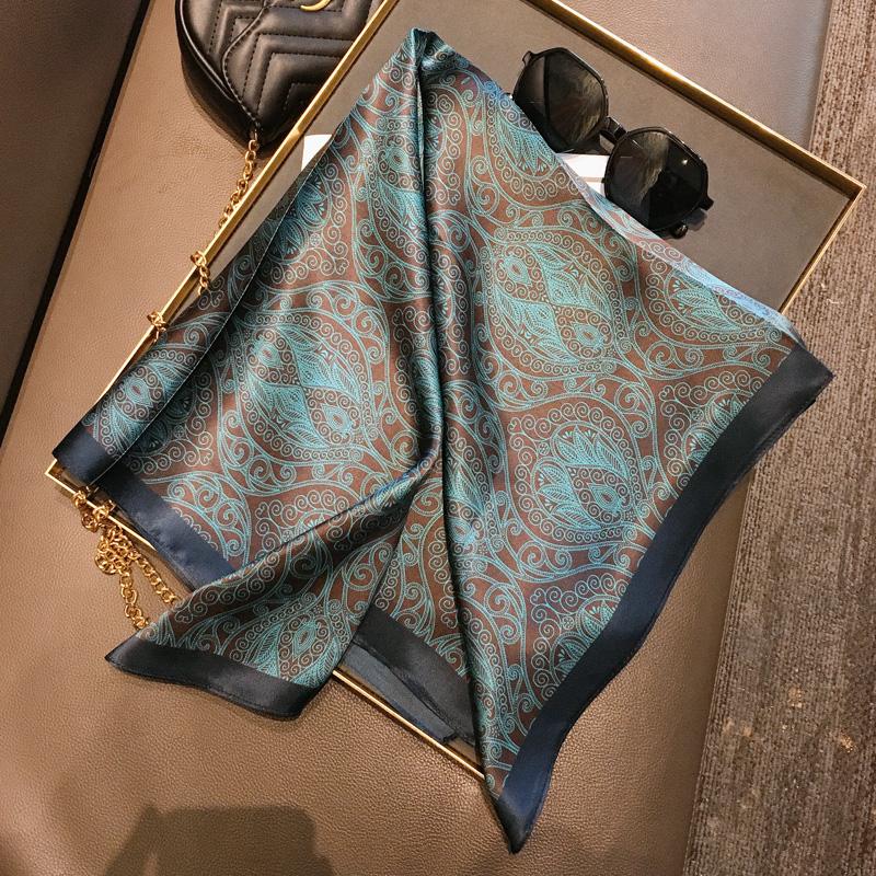 腰果花复古春秋蚕丝装饰新款丝巾 芊灵服饰围巾/丝巾/披肩